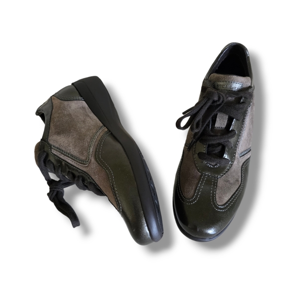 STONEFLY Women's Brown Patent Leather/Suede  Sneaker Wedged Shoes - Picture 9 of 16